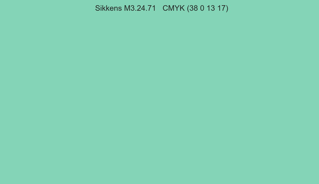 Color Sikkens M3.24.71 to CMYK (38 0 13 17) converter Color Sikkens M3.24.71 to CMYK (38 0 13 17) converter