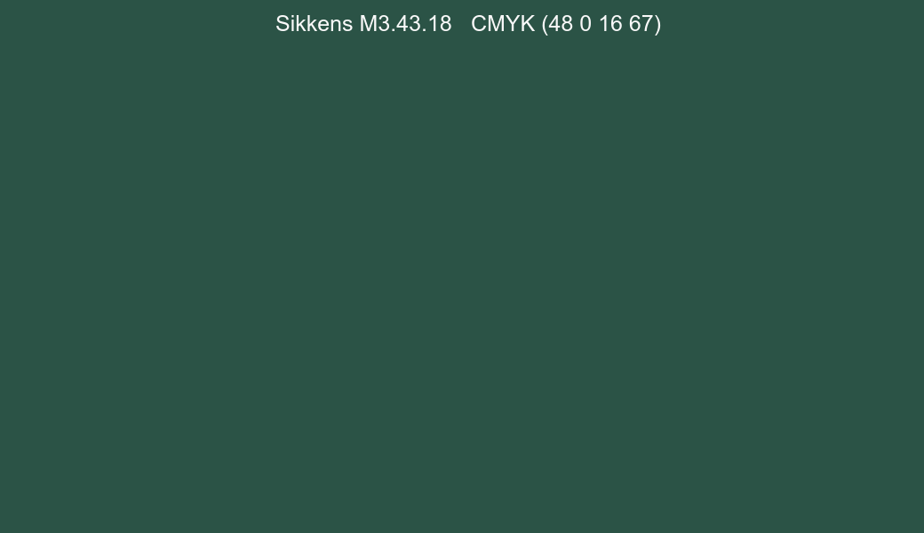 Color Sikkens M3.43.18 to CMYK (48 0 16 67) converter Color Sikkens M3.43.18 to CMYK (48 0 16 67) converter