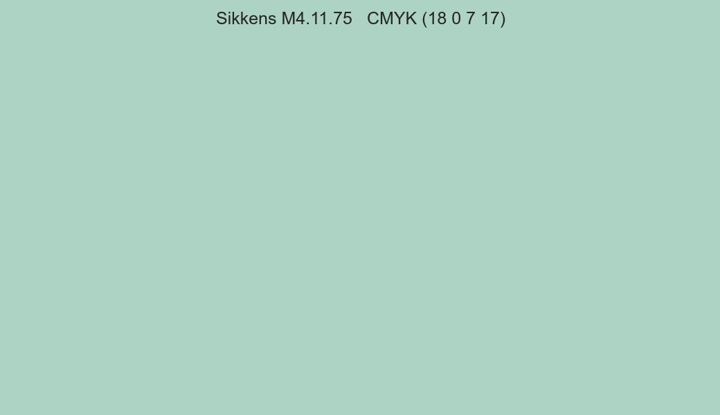 Color Sikkens M4.11.75 to CMYK (18 0 7 17) converter Color Sikkens M4.11.75 to CMYK (18 0 7 17) converter