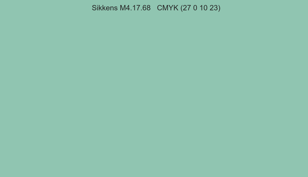 Color Sikkens M4.17.68 to CMYK (27 0 10 23) converter Color Sikkens M4.17.68 to CMYK (27 0 10 23) converter
