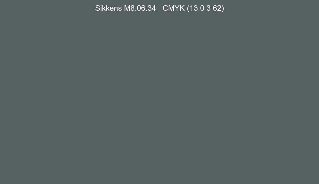 Color Sikkens M8.06.34 to CMYK (13 0 3 62) converter Color Sikkens M8.06.34 to CMYK (13 0 3 62) converter