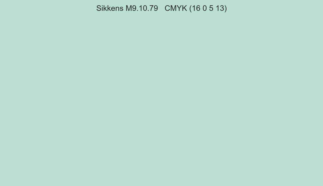Color Sikkens M9.10.79 to CMYK (16 0 5 13) converter Color Sikkens M9.10.79 to CMYK (16 0 5 13) converter