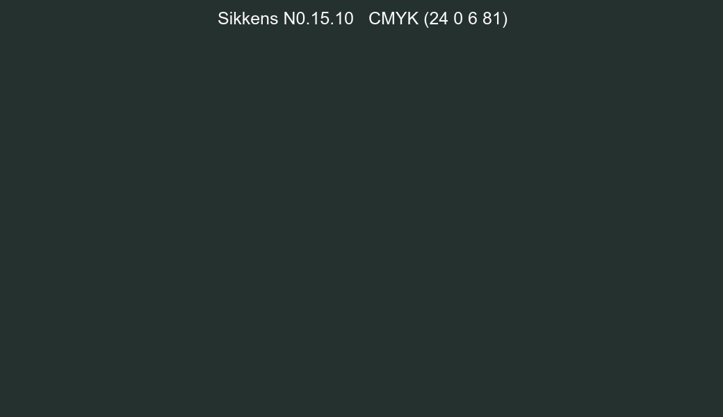 Color Sikkens N0.15.10 to CMYK (24 0 6 81) converter Color Sikkens N0.15.10 to CMYK (24 0 6 81) converter
