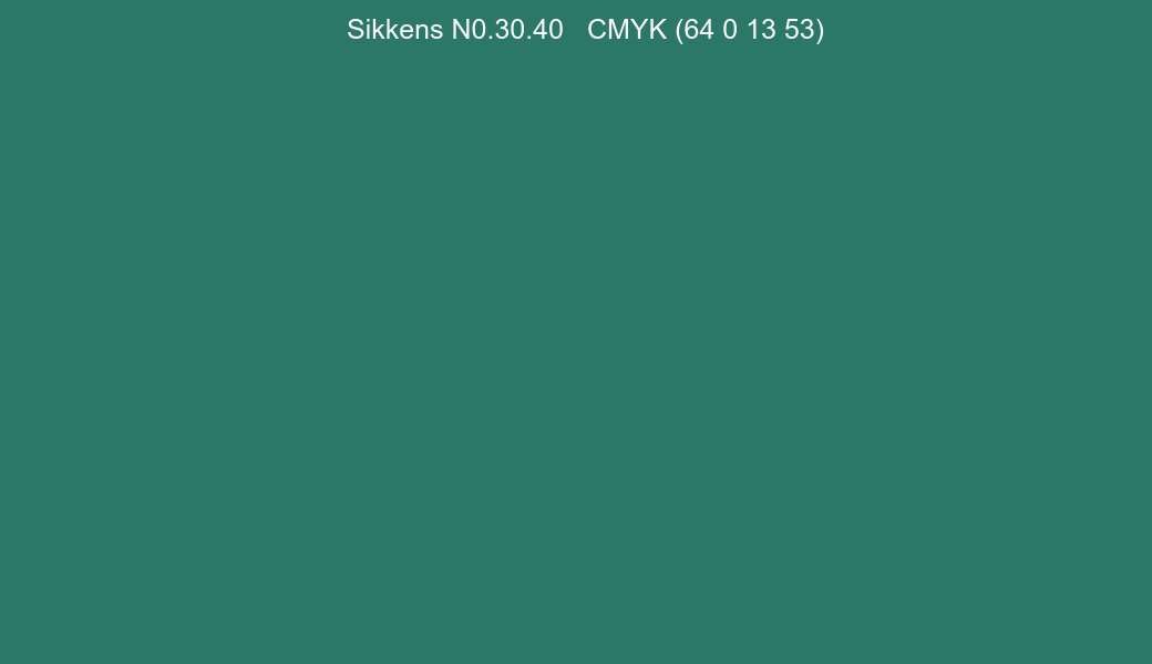 Color Sikkens N0.30.40 to CMYK (64 0 13 53) converter Color Sikkens N0.30.40 to CMYK (64 0 13 53) converter