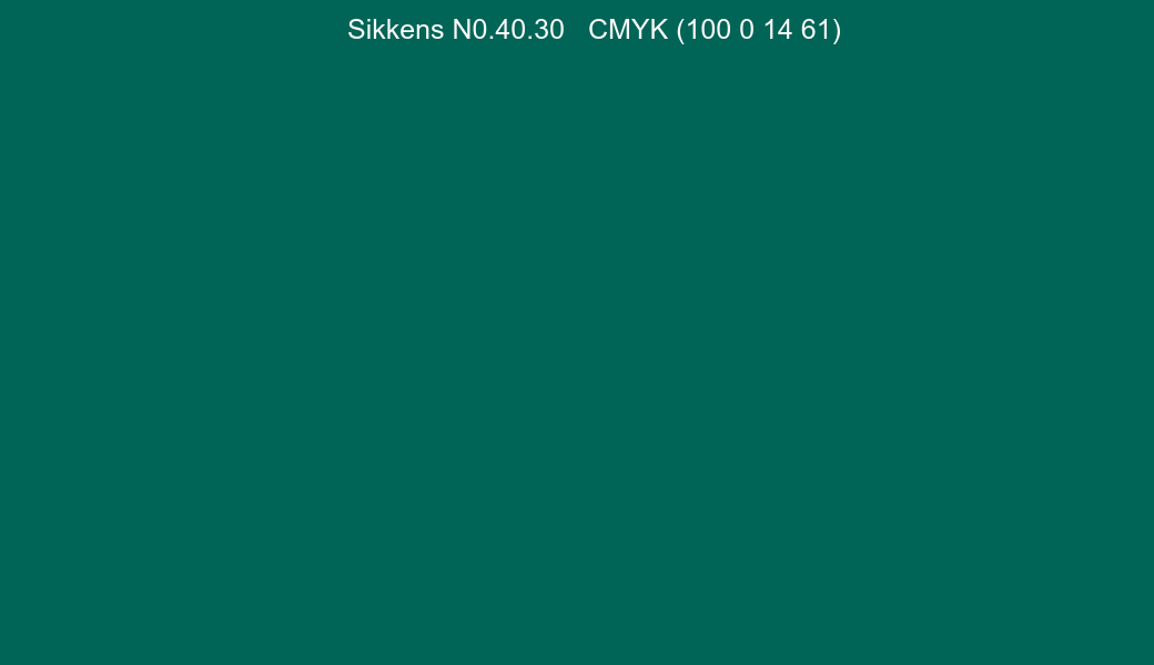 Color Sikkens N0.40.30 to CMYK (100 0 14 61) converter Color Sikkens N0.40.30 to CMYK (100 0 14 61) converter