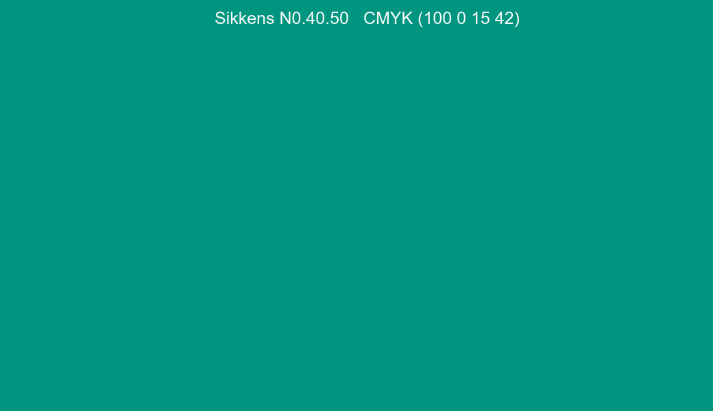 Color Sikkens N0.40.50 to CMYK (100 0 15 42) converter Color Sikkens N0.40.50 to CMYK (100 0 15 42) converter