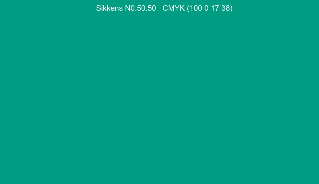 Color Sikkens N0.50.50 to CMYK (100 0 17 38) converter Color Sikkens N0.50.50 to CMYK (100 0 17 38) converter