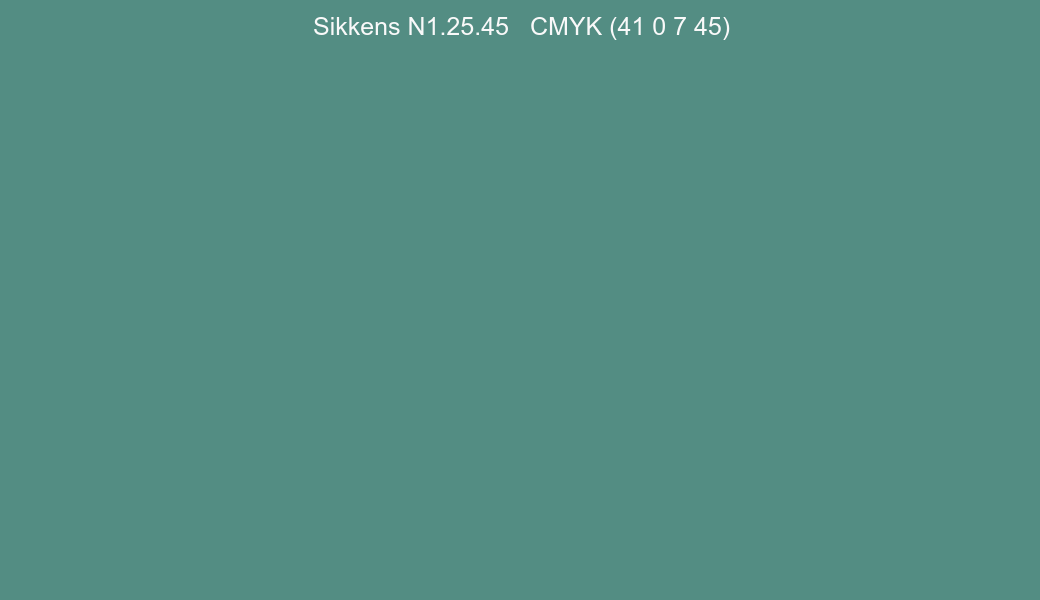 Color Sikkens N1.25.45 to CMYK (41 0 7 45) converter Color Sikkens N1.25.45 to CMYK (41 0 7 45) converter