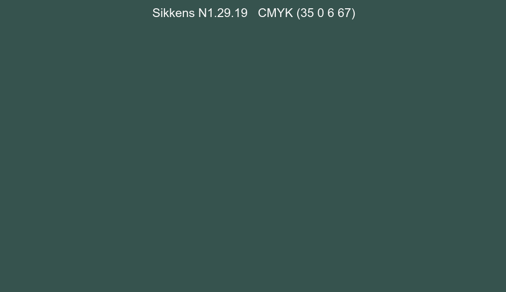 Color Sikkens N1.29.19 to CMYK (35 0 6 67) converter Color Sikkens N1.29.19 to CMYK (35 0 6 67) converter