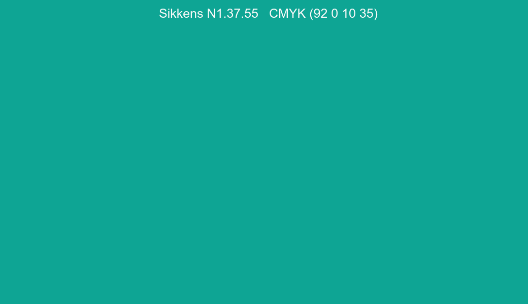 Color Sikkens N1.37.55 to CMYK (92 0 10 35) converter Color Sikkens N1.37.55 to CMYK (92 0 10 35) converter