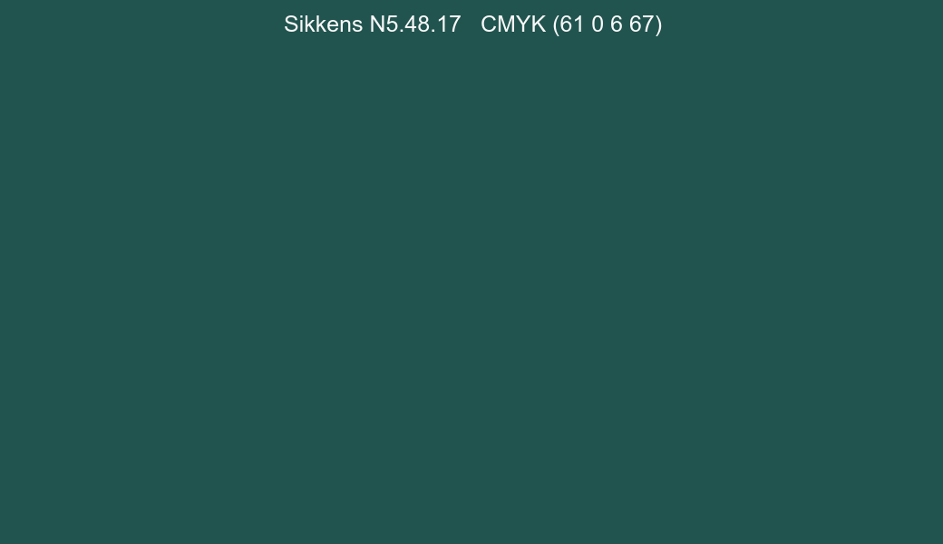 Color Sikkens N5.48.17 to CMYK (61 0 6 67) converter Color Sikkens N5.48.17 to CMYK (61 0 6 67) converter