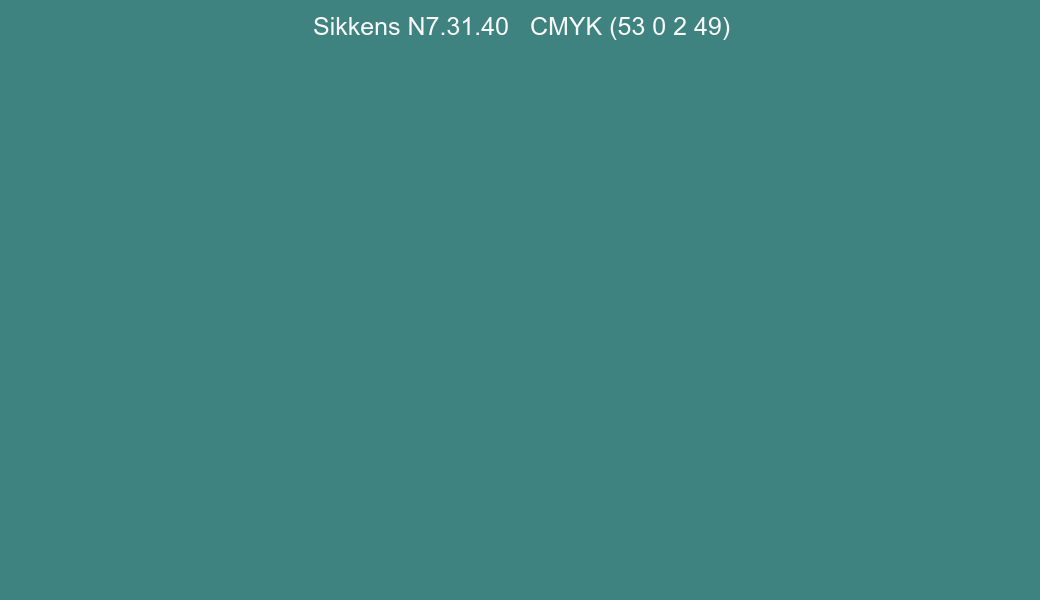 Color Sikkens N7.31.40 to CMYK (53 0 2 49) converter Color Sikkens N7.31.40 to CMYK (53 0 2 49) converter