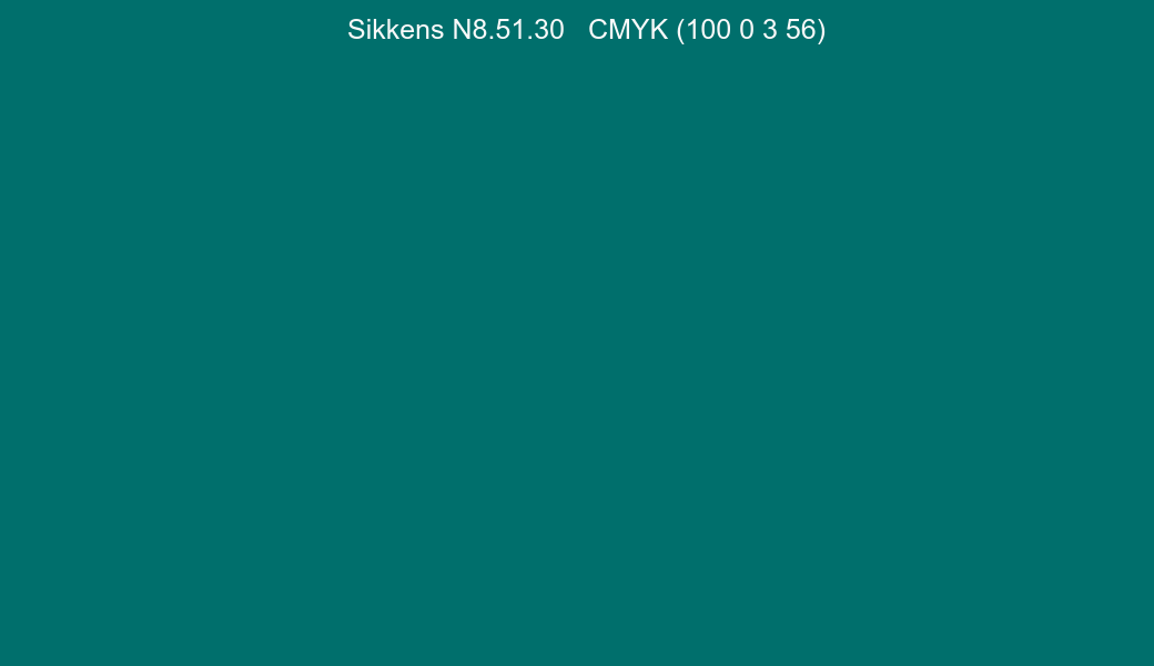 Color Sikkens N8.51.30 to CMYK (100 0 3 56) converter Color Sikkens N8.51.30 to CMYK (100 0 3 56) converter
