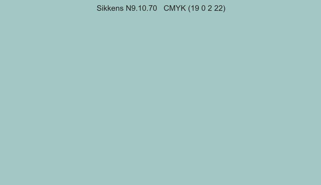 Color Sikkens N9.10.70 to CMYK (19 0 2 22) converter Color Sikkens N9.10.70 to CMYK (19 0 2 22) converter
