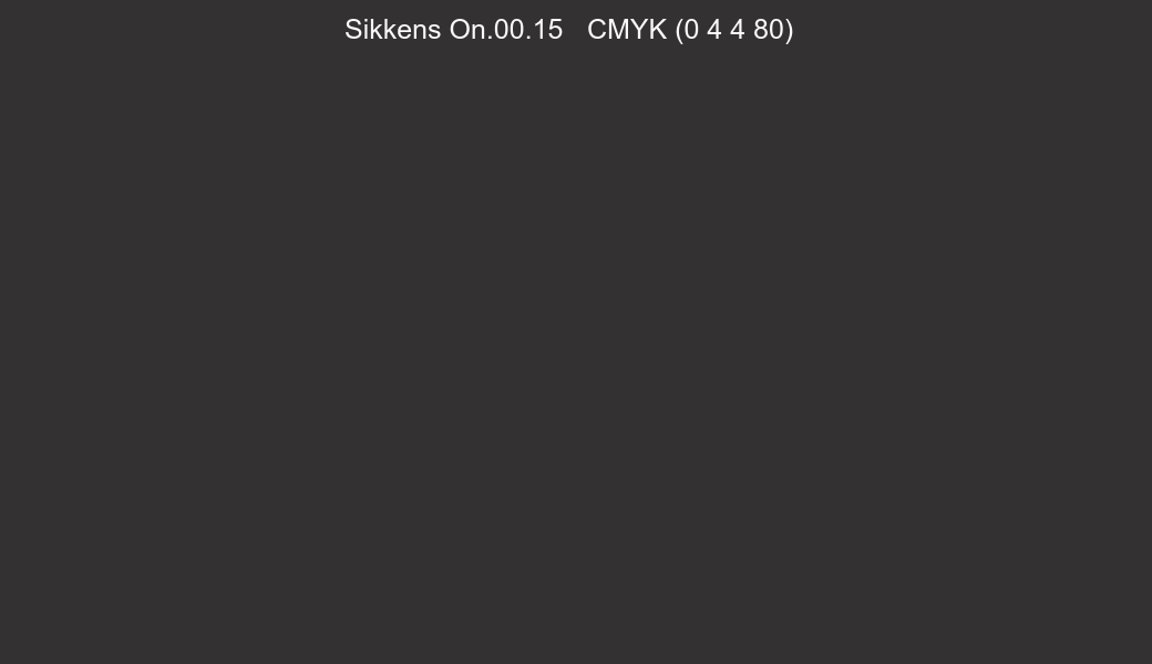 Color Sikkens On.00.15 to CMYK (0 4 4 80) converter Color Sikkens On.00.15 to CMYK (0 4 4 80) converter