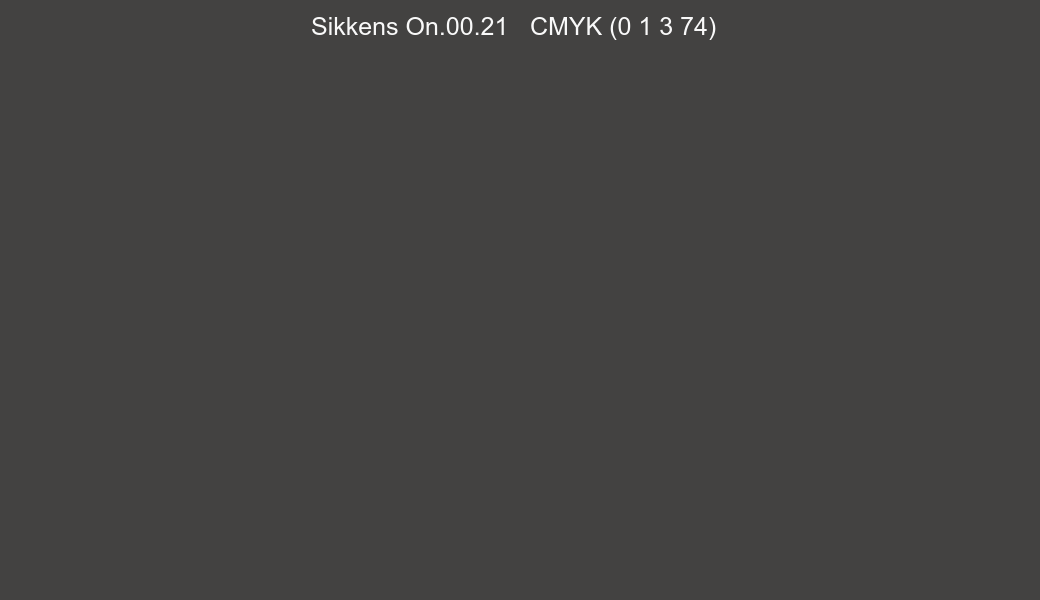 Color Sikkens On.00.21 to CMYK (0 1 3 74) converter Color Sikkens On.00.21 to CMYK (0 1 3 74) converter
