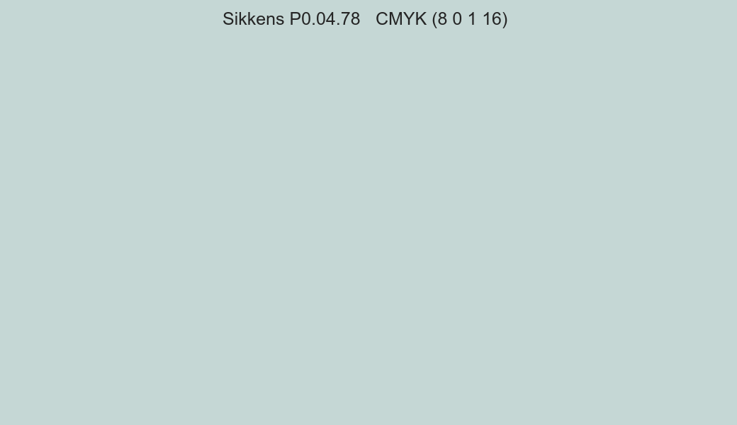 Color Sikkens P0.04.78 to CMYK (8 0 1 16) converter Color Sikkens P0.04.78 to CMYK (8 0 1 16) converter