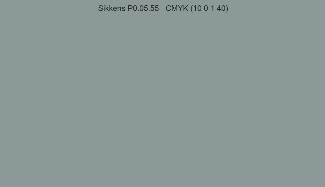 Color Sikkens P0.05.55 to CMYK (10 0 1 40) converter Color Sikkens P0.05.55 to CMYK (10 0 1 40) converter