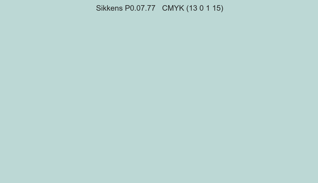 Color Sikkens P0.07.77 to CMYK (13 0 1 15) converter Color Sikkens P0.07.77 to CMYK (13 0 1 15) converter