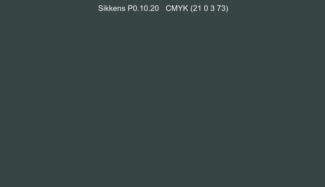 Color Sikkens P0.10.20 to CMYK (21 0 3 73) converter Color Sikkens P0.10.20 to CMYK (21 0 3 73) converter