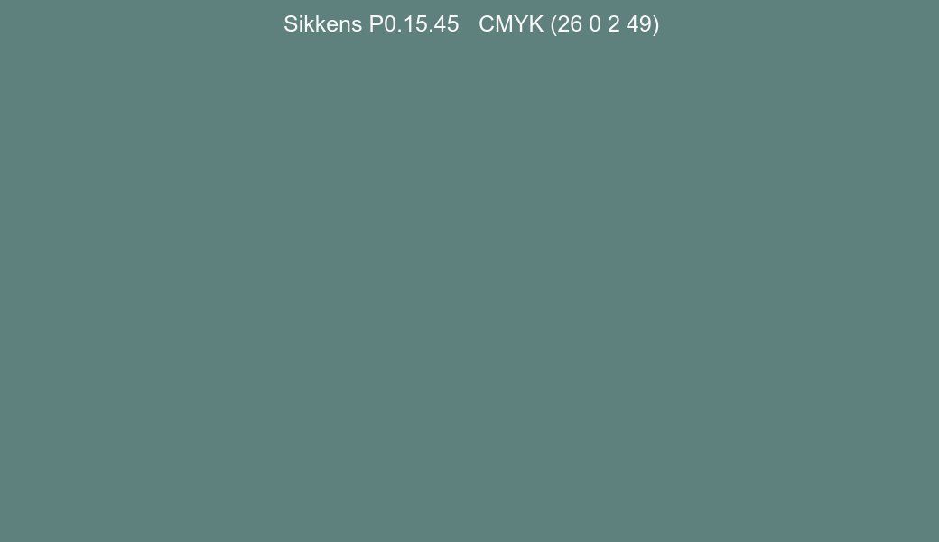 Color Sikkens P0.15.45 to CMYK (26 0 2 49) converter Color Sikkens P0.15.45 to CMYK (26 0 2 49) converter