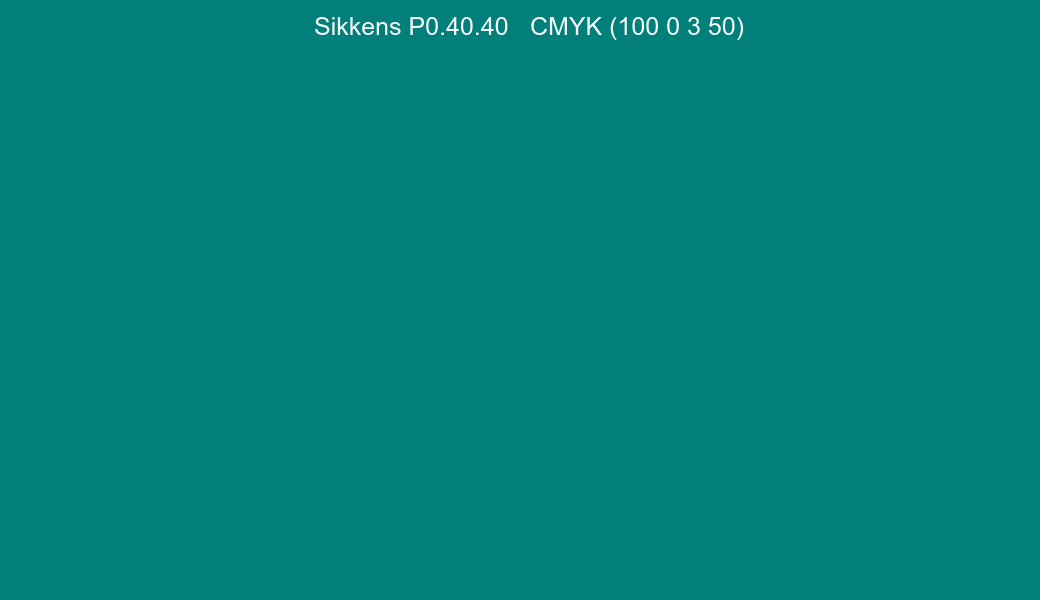 Color Sikkens P0.40.40 to CMYK (100 0 3 50) converter Color Sikkens P0.40.40 to CMYK (100 0 3 50) converter