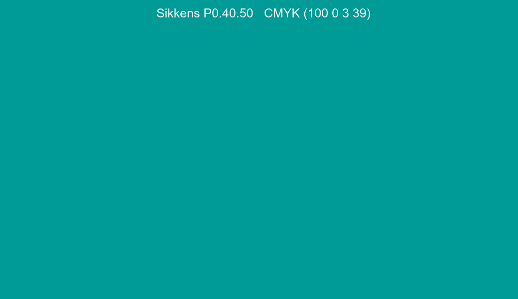 Color Sikkens P0.40.50 to CMYK (100 0 3 39) converter Color Sikkens P0.40.50 to CMYK (100 0 3 39) converter