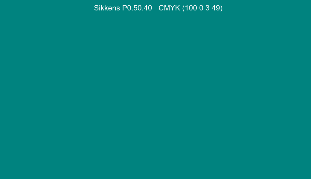 Color Sikkens P0.50.40 to CMYK (100 0 3 49) converter Color Sikkens P0.50.40 to CMYK (100 0 3 49) converter