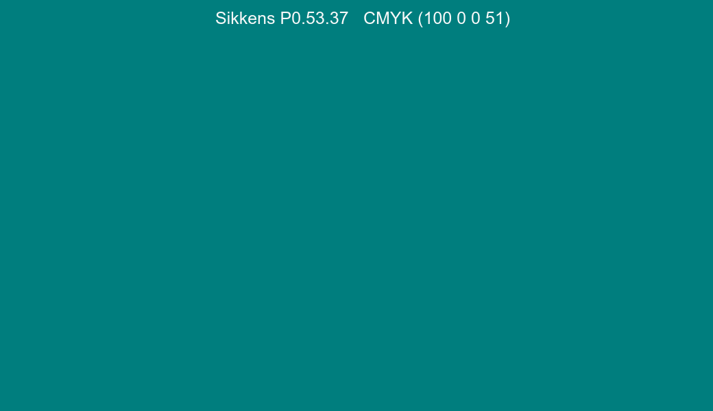 Color Sikkens P0.53.37 to CMYK (100 0 0 51) converter Color Sikkens P0.53.37 to CMYK (100 0 0 51) converter