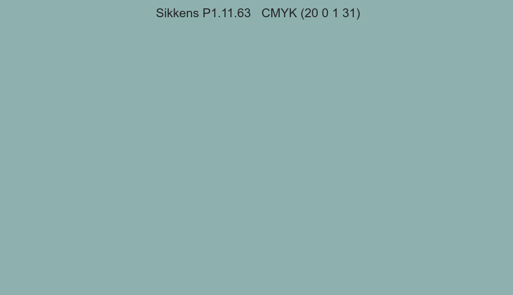 Color Sikkens P1.11.63 to CMYK (20 0 1 31) converter Color Sikkens P1.11.63 to CMYK (20 0 1 31) converter