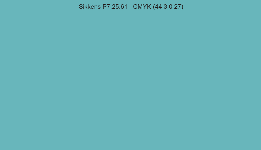 Color Sikkens P7.25.61 to CMYK (44 3 0 27) converter Color Sikkens P7.25.61 to CMYK (44 3 0 27) converter