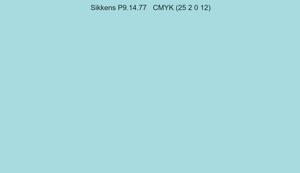 Color Sikkens P9.14.77 to CMYK (25 2 0 12) converter Color Sikkens P9.14.77 to CMYK (25 2 0 12) converter