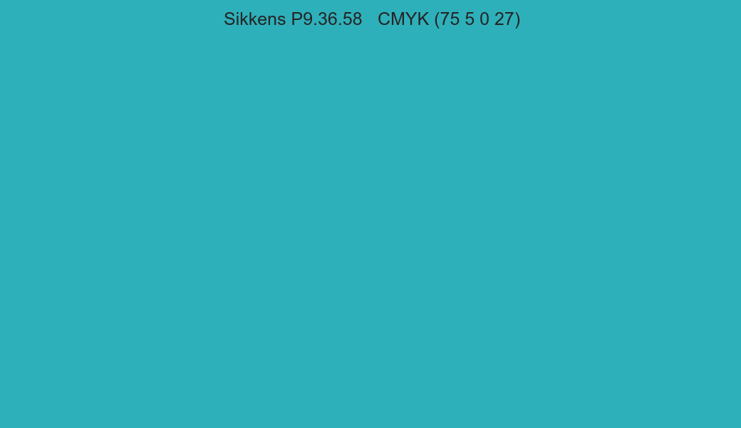 Color Sikkens P9.36.58 to CMYK (75 5 0 27) converter Color Sikkens P9.36.58 to CMYK (75 5 0 27) converter