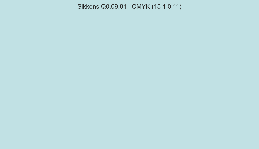 Color Sikkens Q0.09.81 to CMYK (15 1 0 11) converter Color Sikkens Q0.09.81 to CMYK (15 1 0 11) converter