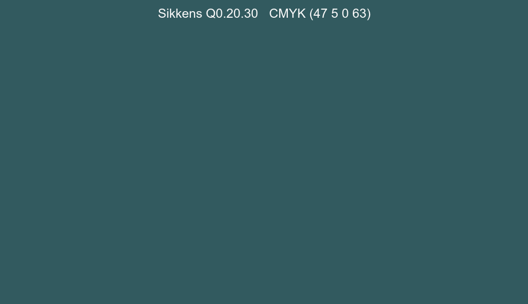 Color Sikkens Q0.20.30 to CMYK (47 5 0 63) converter Color Sikkens Q0.20.30 to CMYK (47 5 0 63) converter