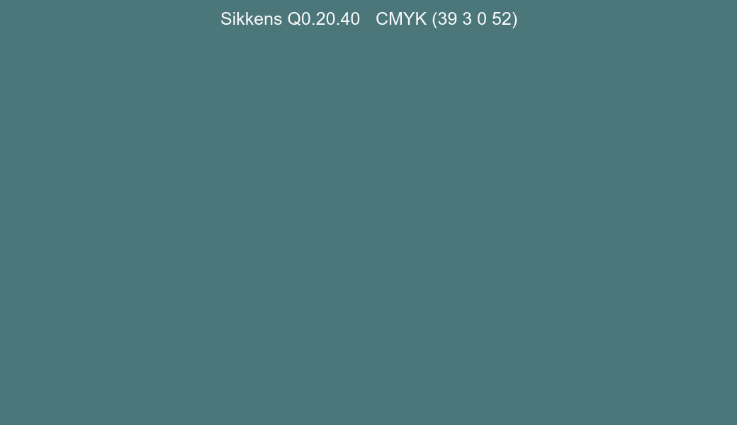 Color Sikkens Q0.20.40 to CMYK (39 3 0 52) converter Color Sikkens Q0.20.40 to CMYK (39 3 0 52) converter