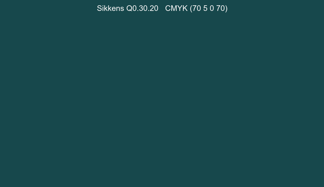Color Sikkens Q0.30.20 to CMYK (70 5 0 70) converter Color Sikkens Q0.30.20 to CMYK (70 5 0 70) converter