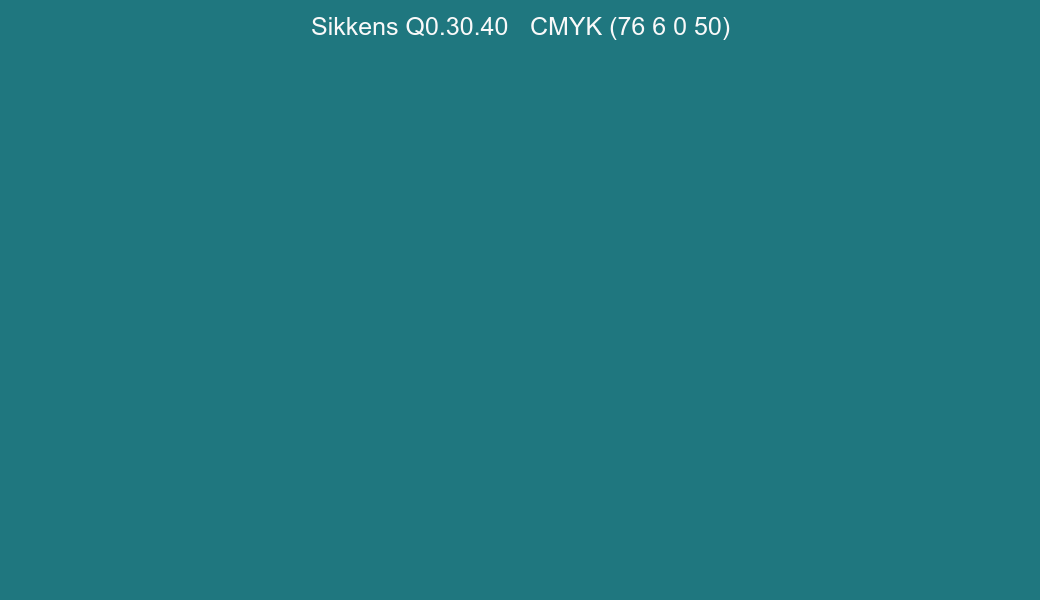 Color Sikkens Q0.30.40 to CMYK (76 6 0 50) converter Color Sikkens Q0.30.40 to CMYK (76 6 0 50) converter