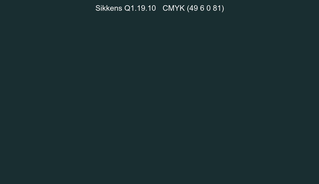 Color Sikkens Q1.19.10 to CMYK (49 6 0 81) converter Color Sikkens Q1.19.10 to CMYK (49 6 0 81) converter
