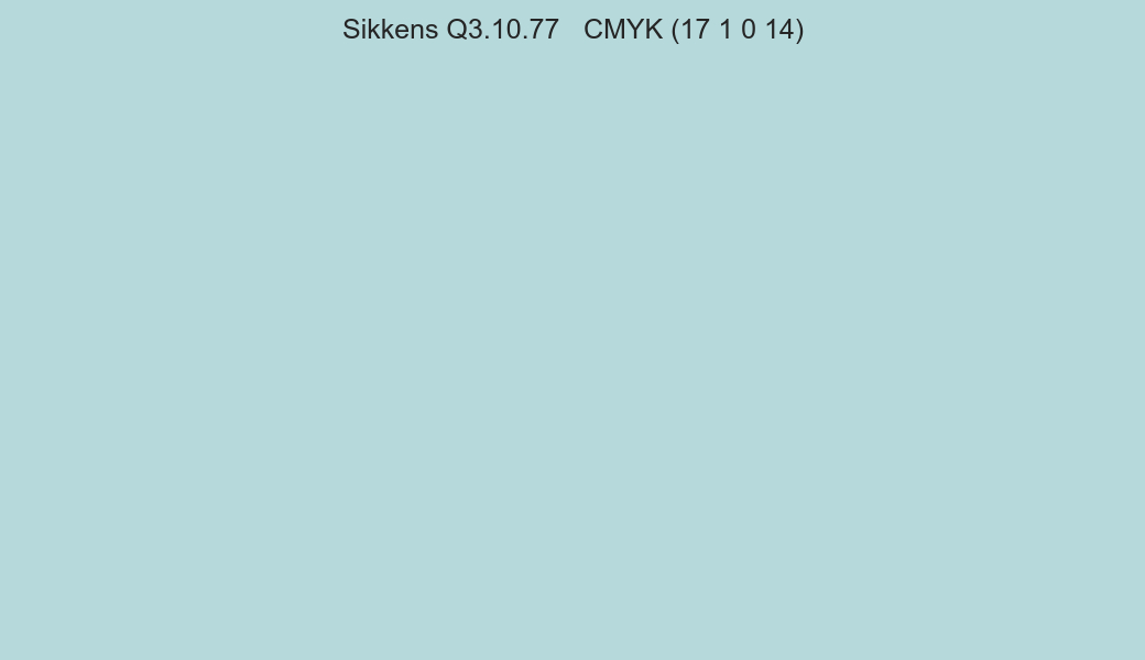 Color Sikkens Q3.10.77 to CMYK (17 1 0 14) converter Color Sikkens Q3.10.77 to CMYK (17 1 0 14) converter