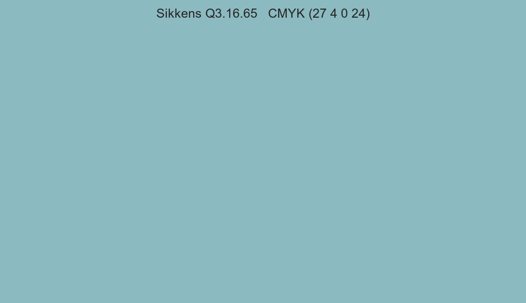 Color Sikkens Q3.16.65 to CMYK (27 4 0 24) converter Color Sikkens Q3.16.65 to CMYK (27 4 0 24) converter