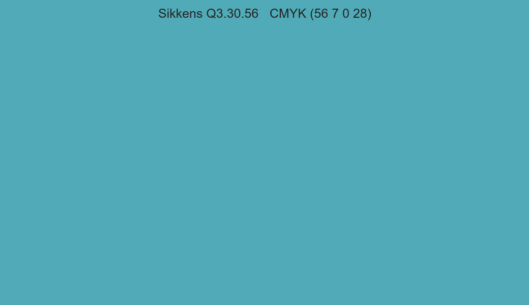 Color Sikkens Q3.30.56 to CMYK (56 7 0 28) converter Color Sikkens Q3.30.56 to CMYK (56 7 0 28) converter