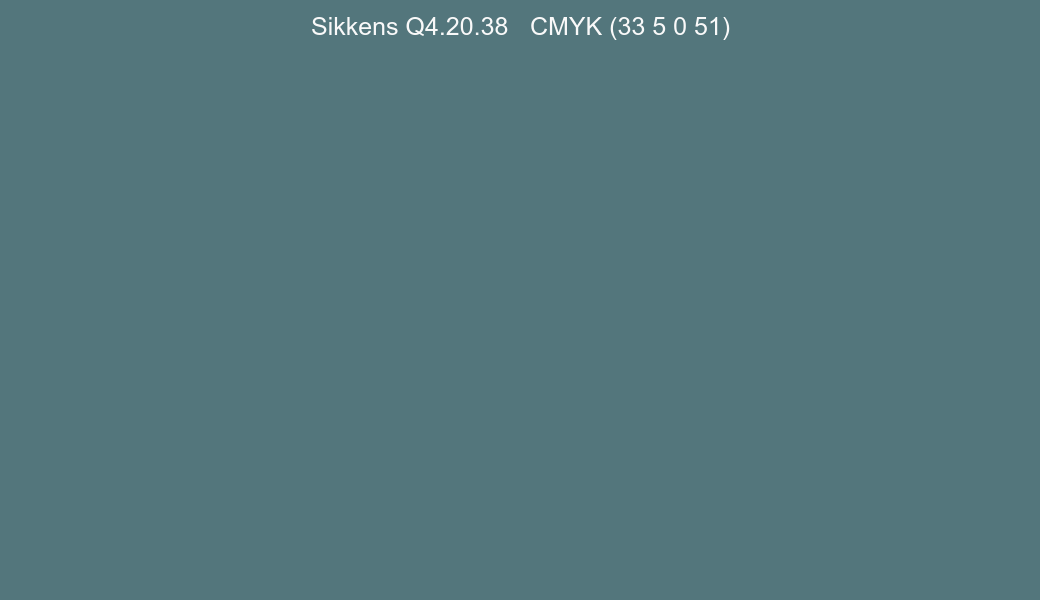 Color Sikkens Q4.20.38 to CMYK (33 5 0 51) converter Color Sikkens Q4.20.38 to CMYK (33 5 0 51) converter