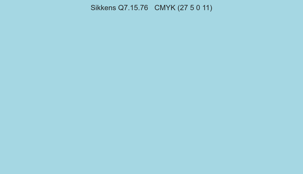 Color Sikkens Q7.15.76 to CMYK (27 5 0 11) converter Color Sikkens Q7.15.76 to CMYK (27 5 0 11) converter