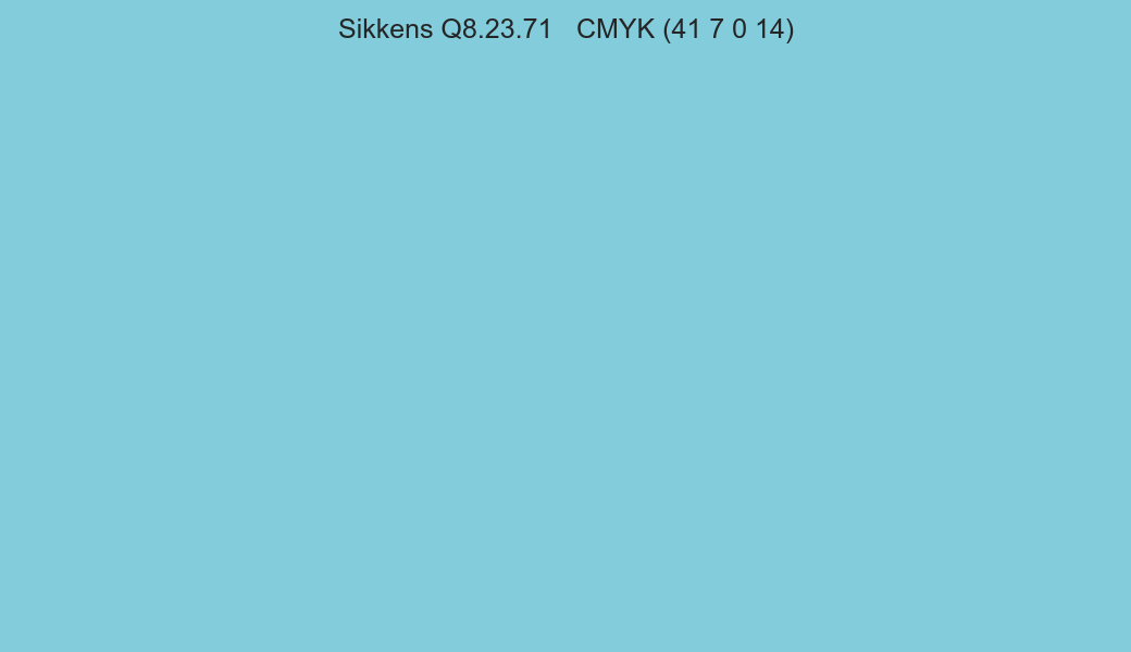 Color Sikkens Q8.23.71 to CMYK (41 7 0 14) converter Color Sikkens Q8.23.71 to CMYK (41 7 0 14) converter