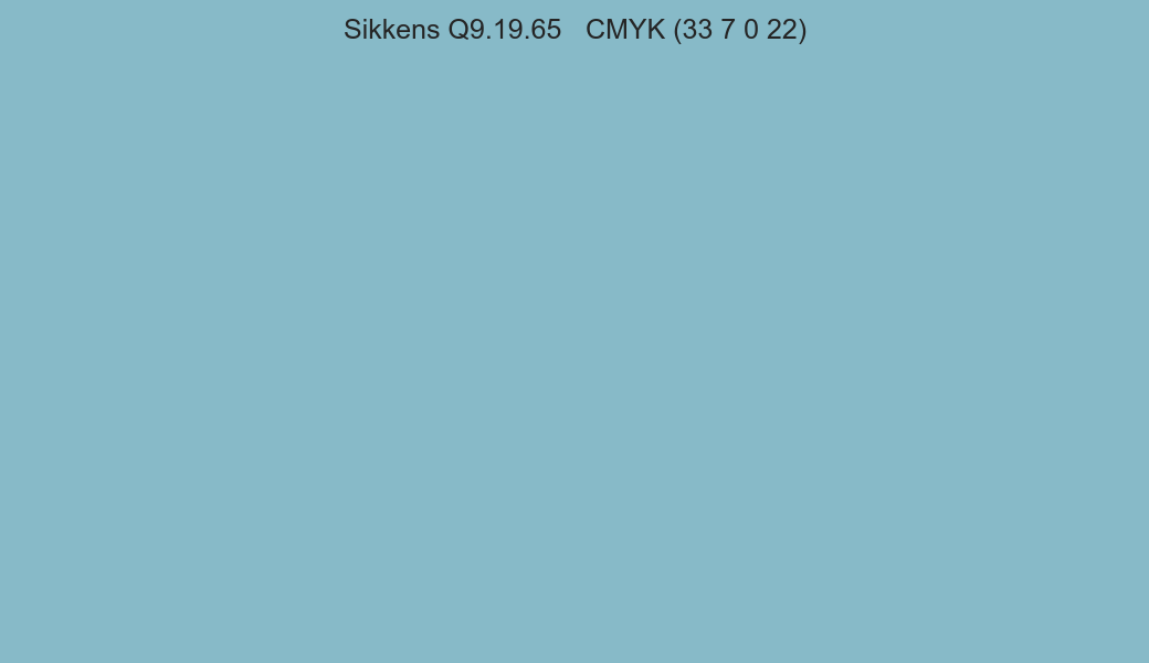 Color Sikkens Q9.19.65 to CMYK (33 7 0 22) converter Color Sikkens Q9.19.65 to CMYK (33 7 0 22) converter