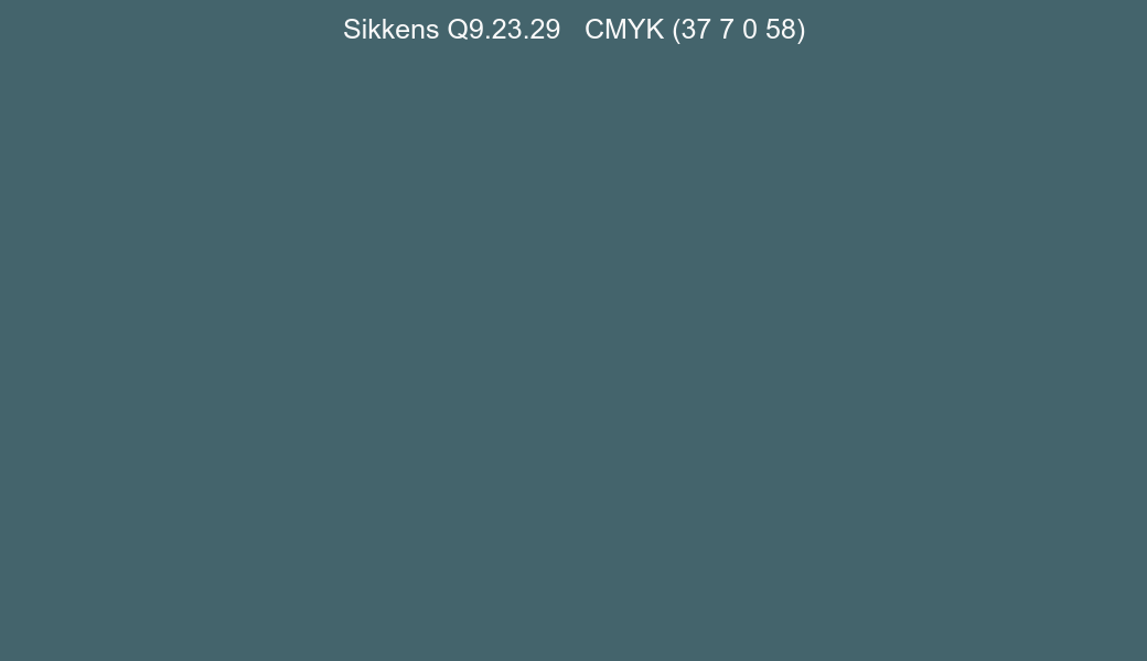 Color Sikkens Q9.23.29 to CMYK (37 7 0 58) converter Color Sikkens Q9.23.29 to CMYK (37 7 0 58) converter