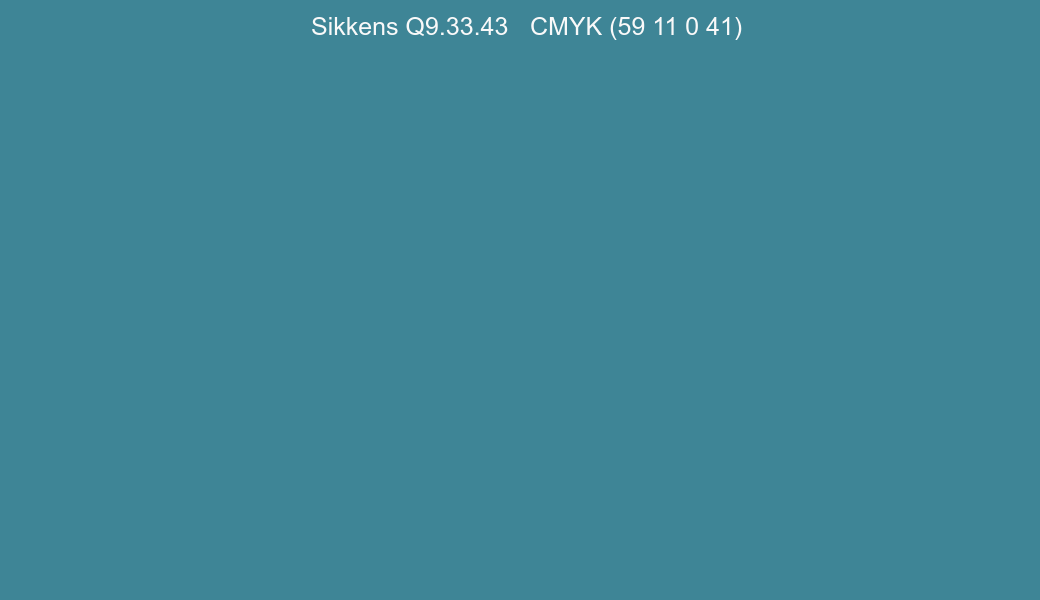 Color Sikkens Q9.33.43 to CMYK (59 11 0 41) converter Color Sikkens Q9.33.43 to CMYK (59 11 0 41) converter