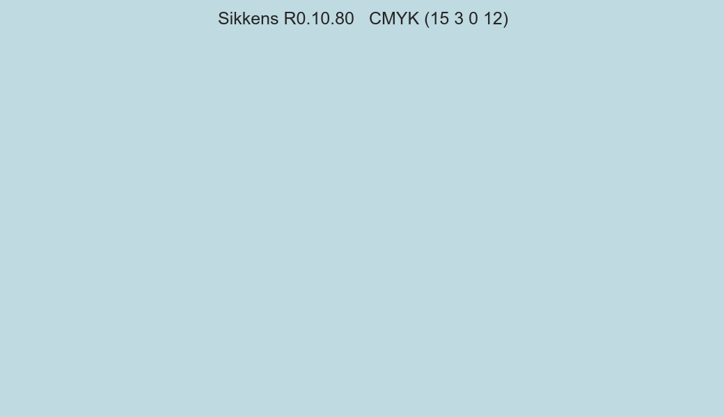 Color Sikkens R0.10.80 to CMYK (15 3 0 12) converter Color Sikkens R0.10.80 to CMYK (15 3 0 12) converter