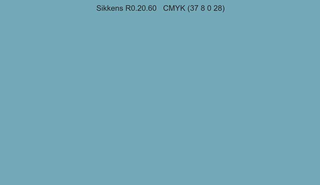 Color Sikkens R0.20.60 to CMYK (37 8 0 28) converter Color Sikkens R0.20.60 to CMYK (37 8 0 28) converter